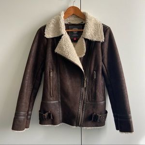 Vince Camuto Brown moto jacket
